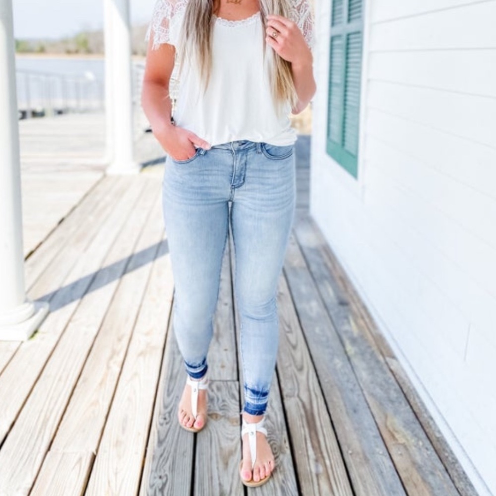 JUDY BLUE high tide tie dye release him skinny jeans plus